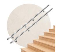 MONZANA® Stainless Steel Handrail V2A Railing Stair Rail | 50 cm - 600 cm Model Selection | Wall Mounted Staircase Hand Rail Kit for Stairs | Indoor Outdoor | 400cm