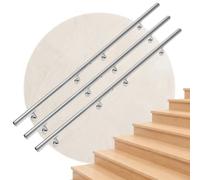 MONZANA® 600cm Handrails for Stairs V2A Stainless Steel Indoor/Outdoor | Handrail Railing Stair Rail | Hand Rail for Stairs | 50cm-600cm Wall Mounted Staircase hand rails for outdoor steps