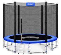 MONZANA® 6ft-14ft Trampoline Outdoor Set with Safety Enclosure & Ladder | Heavy Duty Frame, Safety Net, Spring Cover, Spring Tool, Trampolines for Kids Adults Garden Fitness Play Equipment Trampoline