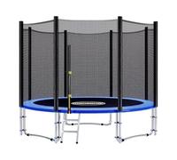 MONZANA® 6ft Complete Trampoline Set | TÜV SÜD GS Certified | 183cm With Safety Net Access Ladder Edge Cover Spring Tool | Home Childrens Garden Outdoor | Blue Black