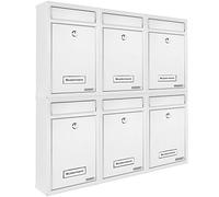 Mailbox 6Pcs White 22x32x9cm