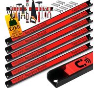 MONZANA® 6x Magnetic Tool Holder Strip | 60cm Magnetic Storage Strips, 23KG Load Capacity, Mountable Wall Magnets for Tool Box Screwdrivers, Spanners, Knife Organiser, Garden Tools Organisers Storage