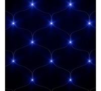 Monzana® Battery Powered 100 LED Net Lights with 8 Modes - Requires AAA Batteries for Indoor and Outdoor, Christmas and Halloween Decorations - Versatile Fairy Lights for Festive Ambiance Blue