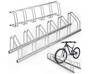 Monzana® Bicycle Stand For 6 Bicycles 30-65mm Tyre Width 37cm Wheel Spacing | Wheel Stands | Multi Bikes Stand | Freestanding Floor Or Wall Mountable Cycle Rack | Galvanised Parking Storage Secure