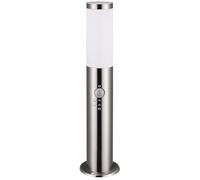 MONZANA® Dahlia Outdoor Garden Bollard Light with Motion Sensor 50cm - Stainless Steel PIR Pathway Light, E27, IP44 Weatherproof Security Lamp - Silver
