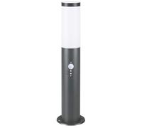 MONZANA® Dahlia Outdoor Garden Bollard Light with Motion Sensor 50cm - Stainless Steel PIR Pathway Light, E27, IP44 Weatherproof Security Lamp - Anthracite