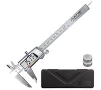 Monzana Digital Caliper Stainless Steel with LCD Display Industrial Workshop Precise Measuring Tool Gauge Storage Box Included 150 mm / 6' 2x Batteries, Silver