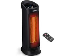 Monzana® 2-in-1 Ceramic Fan Heater | 2000W | 4 Operating Modes | 15-40°C Adjustable | Energy-Efficient | 120° Oscillation | Portable | Remote Control & Timer | Electric Space Heater | Black