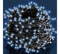 Monzana Fairy Lights Battery Operated 11.5m 160LEDs Light String Cool White | Battery Powered Lights, Outdoor Fairy Light Waterproof with 8 Modes/Timer for Indoor Bedroom Outside Garden Tree Decorations