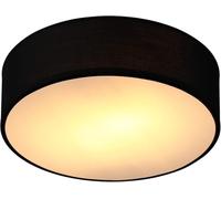 Monzana® Flush Ceiling Light, Black Fabric 30cm for 1x E27 Bulb Socket