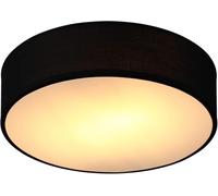 Monzana® Flush Ceiling Light, Black Fabric 38cm for 2X E27 Bulb Sockets