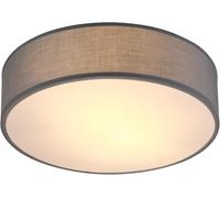 Monzana® Flush Ceiling Light, Grey Fabric 30cm for 1x E27 Bulb Socket