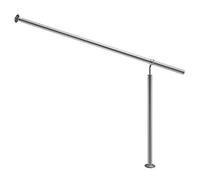 MONZANA® 160cm Stainless Steel Stair Handrail - Wall Mounted Bannister Rail - Indoor Outdoor Hand Rail for Stairs, Entrance & Garden Steps - Brushed Steel