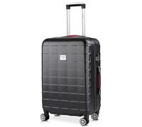 Monzana® Large Exopack Hard Shell Suitcase, ABS Plastic, 4 Wheels, Black