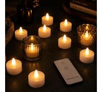 LED Tea Lights 10Pcs Warm White Flickering