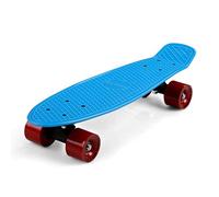 Monzana Mini Skateboard Children's Cruiser Teenagers Skate Adults Retro Penny Board 22 inch ABEC 7 54 mm wheels Funboard 100kg Blue Red
