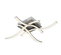 MONZANA® Modern LED Ceiling Light, Satin Nickel, 3000K Warm White 15W | Living Room Ceiling Lights, Warp & Weft Design, LED Bedroom Lights, Kitchen 800 Lumens Light Fitting Living Room Lighting