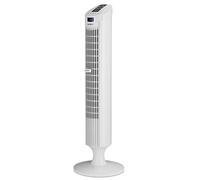 Monzana® Oscillating Tower Fan | 70° Oscillation | Remote Control 3 Speed 84cm x 26cm | 1-12h Timer | Scent Box Room Freshener | Cooling Turbo Function White