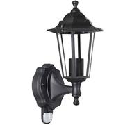 Monzana® Outdoor Wall Lamp with Motion Sensor, IP44 Krysante Anthracite | Aluminium Traditional Victorian Vintage Lantern Design Movement Detector, Weatherproof E27 Fitting Outside Electric Lights