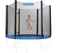 Monzana® Replacement Trampoline Safety Net for 244cm 8ft Trampolines | Secure Zip and Carabiner Hook Entrance Closure | UV-Resistant External Fastening | Optimal Protection