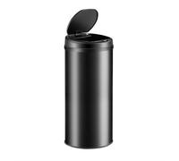 Sensor waste bin black stainless steel 30 litres