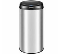 Sensor waste bin silver stainless steel 40 litres
