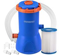 MONZANA® Swimming Pool Cartridge Filter Pump | Beautiful Clear Clean Water | Filter Cartridge | Electric | Easy Installation | Includes Hoses & Clamps | 90W | 3800 L/H