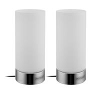 Monzana® Set of 2 Table Lamps | Touch Control with 3 Brightness Levels | Glass Shade & Non-Slip Base | Includes Energy-Saving LED Bulbs | Modern & Versatile Lighting for Any Room