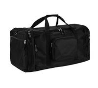 MONZANA® Travel Duffel Bag | 90L | Removable and Adjustable Shoulder Strap with Shoulder Pad | Front & Side Compartments | Sturdy Feet | 70 x 35 x 35cm | Gym Bag, Duffel Bag, Large Holdall Bag | Black