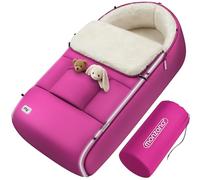 Monzana® Universal Footmuff for Stroller, Coral Fleece Lining, Candy Pink