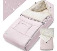 MONZANA® Universal Footmuff for Stroller, Coral Fleece Lining, Rose Pink