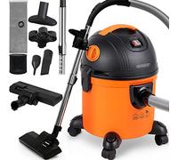 Monzana® Wet Dry Vacuum Cleaner 1200W, 15L Dust Container, Orange Black | Blowing Function Multi Purpose Household Floor Dirt Water Vac, 8m Operating Radius, Including Accessories