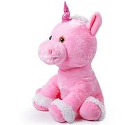 Monzana® XL Unicorn Plush Toy | 72cm Stuffed Animal | 100% Polyester | Soft Pink Children’s Cuddly Toy | Playtime Companion Plushie | Large Unicorn Teddy
