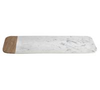 Monzaro Small White Marble And Mango Wood Serving Tray Interiors by Premier White One Size