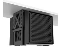 Monzlteck - Metal Adjustable Under Desk Stand, 16 Level Height Adjustment (5.6-11.2 inch), Load Capacity 12kg, Universal Stand for PC, NAS, Printer