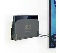 Monzlteck Wall Mount Bracket for Switch 2 Dock, Left Side TV Mount, Metal Construction, Space-Saving Design