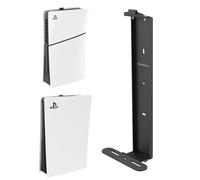 Monzlteck Wall Mount for PS5 Slim/PS5 Pro -Steel Mount Wall Holder Bracket for PS5 Original and PS5 Slim/Pro(Digital and Disc),Sturdy and Not Fall Off,+1Controller Holder