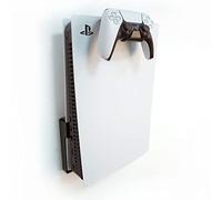 Monzlteck Wall Mount Holer for PS5 Original(Disc and Digital)+Controller Holder,All Metal Vertical Hanging On Wall with Power Botton Left/Right