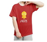 Moo and Ruff Clothing Personalised Kids Name Zoo Animal T Shirt 100% Cotton Children, Youths, childs Perfect Present Gift for Birthday, Christmas (Chicken, 7-8 Years Old)