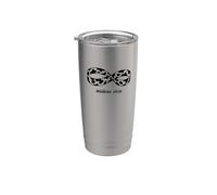 Moo-bius Strip Funny Cow Print Math Physics Pun Stainless Steel Insulated Tumbler