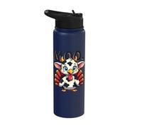 Moo Cow and Turkey Hybrid Funny Mashup Stainless Steel Insulated Water Bottle