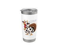 Moo Cow Fall Autumn Turkey Day Thanksgiving Dinner Stainless Steel Insulated Tumbler