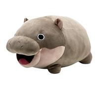Moo Deng Hippo Plush Toy - Cartoon Baby Hippopotamus Stuffed Animal Doll for Kids & Adults | Cozy Throw Pillow & Cuddly Gift