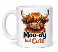 Moo dy But Cute Funny Highland Cow Illustration Gift Mug