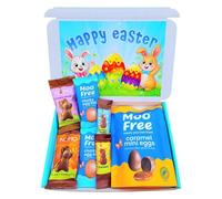 Moo Free Caramel Eggs & NOMO Happy Easter Hamper | Chocolate Selection Gift Box | Free From, Dairy Free, Gluten Free, Vegan | Hamper Exclusive To INTERGALACTIC SWEETS