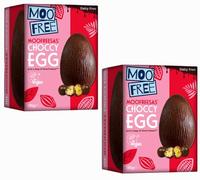 Moo Free Moofreesas Easter Eggs x2 | Large Eggs- 135g Each | Includes An Easter Postcard | Free From Dairy, Egg, Gluten, Vegan, Halal, Nuts, Palm Oil | Rare Items