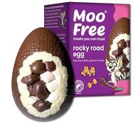 Moo Free Rocky Road Easter Egg - Dairy Free & Vegan Milk Chocolate (85g)