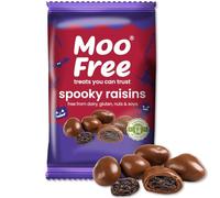 Moo Free Spooky Dairy Free Milk Chocolate Raisins (25g) | dairy free, gluten free, nut free, soya free & vegans chocolate halloween treats