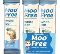 Moo Free Vegan Chocolate Gift Box - 30x 20g White Chocolate Dairy Free & Gluten Free Bars - Kids Treat Box for Birthday, Easter, Halloween & Christmas