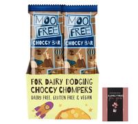 Moo Free Vegan Milk Chocolate Bars 20 x 20g - Dairy Free, Gluten Free, Soya Free - Mini Bars for Kids, Halloween, Birthday, Stocking Fillers, Office, Visitors, Trick or Treat
